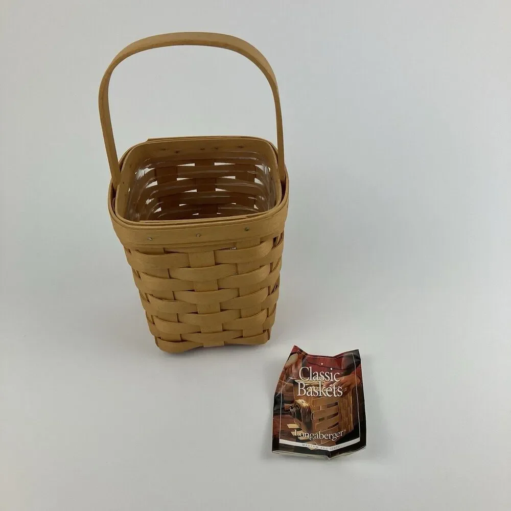 Longaberger Medium Peg Basket Set 1999 | Signed /w Protector 6